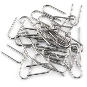 E-outstanding U Jump Ring 50PCS Fusible High Temperature Nichrome Wire Ornament Hanger U Hooks for DIY Pendant Ceramic Ornaments Jewelry Making