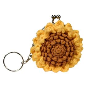 Handmade Crochet Keychains for Women,Cute Coin Purse Backpack Bag Charm for Girls (Turtle - Silvery Chain)