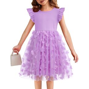 Toddler Tutu Dress Girls Ruffle Tulle Dresses Cute Summer Party Princess Sundress for 2-7Y
