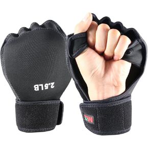 قفازات يد مرجحة بوزن 5 رطل (2.5 رطل لكل واحدة)، قفازات لياقة حديدية ناعمة، قابلة للغسل، لتدريب القوة على السباحة والملاكمة في صالة الألعاب الرياضية in Kuwait