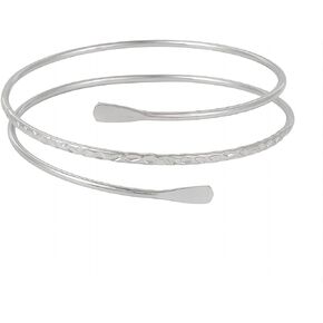 tenghong2021 Punk Cool Gothic Upper Arm Adjustable Bracelet for Women Minimalist Gold Metal Coil Cuff Open Bracelet Swirl Snake Armband Minimalist Cuff Bangle for Girls Party Gifts Jewelry