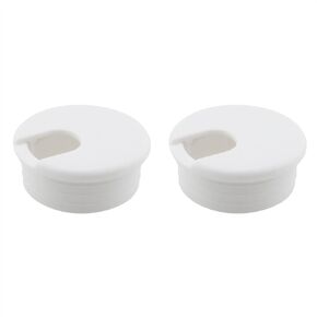 8pcs 1-3/4 inch Desk Wire Cord Cable Grommets Hole Cover for Office PC Desk Cable Cord Organizer Plastic Cover White