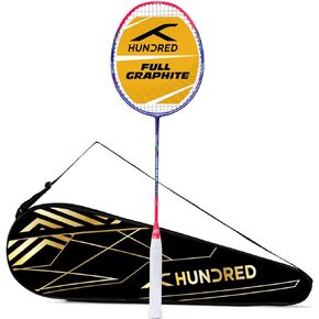 HUNDRED Powertek 1000 PRO Graphite Strung Badminton Racquet with Full Racket Cover