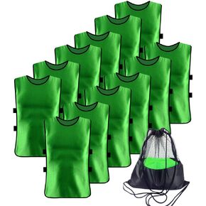Antoyo 12 Pack Pennies for Soccer Scrimmage Vest Practice Jersey for Adult Youth