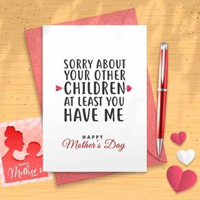 Funny Card For Mom, From Daughter, From Son, Mother's Day, Valentine's Day, Christmas, Anniversary Day, Galentine, Birthday [00482] in Saudi Arabia
