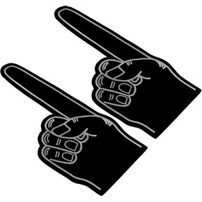 باتيكل إصبع رغوة عملاقة، إيفا DIY فارغة رغوة اليد التشجيع للاحتفال بوم بومس الأحداث الرياضية روح الألعاب الطرف in Kuwait