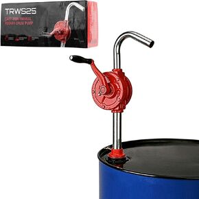 مضخة يدوية دوارة فولاذية من TERA PUMP تناسب حاويات سعة 15 و30 و55 جالونًا مع محول Bung متضمن مقاس 2 بوصة - ضخ ما يصل إلى 10 جالون في الدقيقة يدويًا، بدون كهرباء