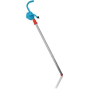 TERA PUMP Steel Rotary Action Hand Pump Fits 15, 30, 55 Gallon Containers With Included 2 inch Bung Adapter - Pump Up To 10 Gallons Per Minute By Hand, No Electricity