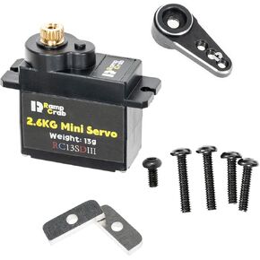 RampCrab Micro Servo with Servo Horn for FCX24, RC Car Model Parts, Upgrade Parts for Crwaler 1/24 Scale FCX24 Power Wagon Butcher & Max Smasher Big Foot Monster Truck, K5 (Black) in Kuwait