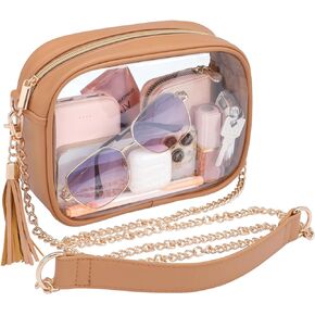 PACKISM Clear Bag for Stadium Events - Fashionable Clear Purse Crossbody for Women Approved, Perfect for Sports & Concerts