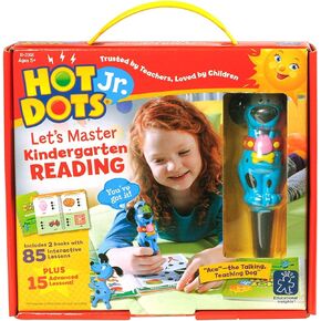 Educational Insights Hot Dots Jr. Let's Master Kindergarten Reading Set, Homeschool & Kindergarten Learn to Read Workbooks, 2 Books & Interactive Pen, 100 Reading Lessons, Ages 5+