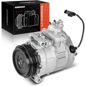 A-Premium A/C Compressor with Clutch Compatible with BMW 545i 550i, 645Ci 650i, 745i 750i 760i, Alpina B7