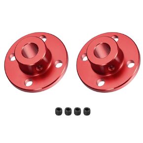 DMiotech 2 Pack 8mm Inner Dia H13xD10 Flange Coupling Connector Rigid Guide Shaft Support Coupler Shaft Coupling with Screws for DIY RC Model Motors Red