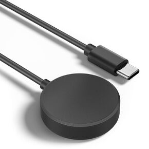 USB C Watch Charger Cable Compatible with Samsung Galaxy Watch 6 Classic/6/5 Pro/5/4 Classic/4/3/Active 2/1, Wireless Magnetic Charging Dock Car Charger Cord (Black 3.3 ft/1M)