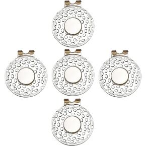 Magnetic Golf Hat Clips 5 10 PCS Ball Marker Holders for Golf Gloves Hats Bags Caps Visor Belt (Silver)