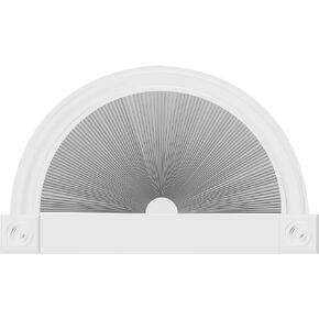 Arch Window Shade Blackout with Thermal Insulated,100% Blackout Half Circle Window Shade Easy to Install, UV Protection Double Pleated Fabric Perfect for Half Moon Window,(24" Radius, Grey)