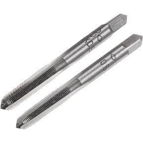 uxcell 1 Pair Metric Hand Tap Set, M4 x 0.5 Taper/Bottom Thread Taps Alloy Tool Steel Screw Tap Kit Hand Threading Tapping Tools for Repair