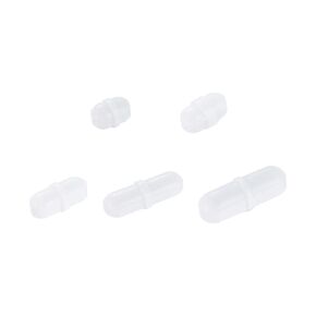 MECCANIXITY Magnetic Stirrer Mixer Stir Bar Rod 6/10/15/20/25mm with Ring Shape PTFE Coating Magnet White for Laboratory 5Pcs