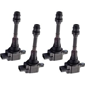 ENA Set of 4 Ignition Coil Pack 2.5 L4 Compatible with Nissan 2002 2003 2004 2005 2006 Altima, 02-08 Sentra XTrail, 2010 2011 2012 2013 X-Trail Coils for UF350 C1398 224488H300