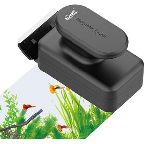 hygger Aquarium Magnetic Glass Scraper for Fish Tank Cleaning Brush Floating Design Magnet Scrubber with Two Detachable Blade