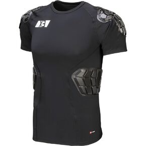 G-Form Men’s Pro-X3 Short Sleeve Shirt - Undershirt for Protective Gear - Padded Compression Baselayer Shirt for Biking