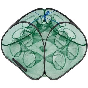 QualyQualy Fishing Net, 2pcs Crawfish Trap for Creeks Foldable Minnow Trap Crawdad Shrimp Bait Traps Crab Nets for Fish Crabbing in Kuwait