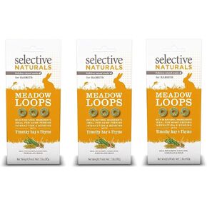 Supreme Petfoods 3 Pack of Selective Naturals Meadow Loops, 2.8 Ounces each, with Timothy Hay and Thyme