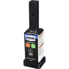 Reese Towpower 7020500 1-1/4" to 2" Receiver Adapter - 6" Long , Black