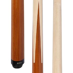 ASKA L3 No Wrap Pool Cue Stick, 58" Hard Rock Canadian Maple, 13mm Hard Tip, 5/16x18 Stainless Steel Joint