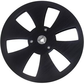 بكرة شريط فارغة، بكرة معدنية من الألومنيوم مقاس 1/4 7 بوصة، من سبائك الألومنيوم، بكرة حمل فارغة عالمية إلى بكرة محور صغير، للبكرة إلى البكرة لـ TEAC/ReVox Studer (أسود) in Kuwait