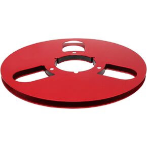 Empty Reel, Empty Takeup Reel 1/4 10 Inch Replacement Wind Resistant for Reel to Reel Tape Player (Red)