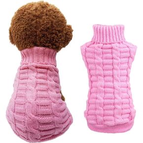 Dog Christmas Sweaters for Small Dogs,Turtleneck Dog Sweater Snowflakes Elk Reindeer Pattern,Dog Christmas Outfit for Small Dogs Cats boy Girl,Xmas Puppy Costumes (Xmas,XS)
