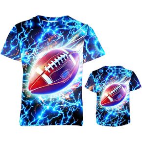 Okiretin 3D Graphic Kids T Shirt, Unisex Creative Print Crewneck Shirts, Boys Girls Short Sleeve Tees for 6-16 Years Teens