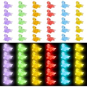 60 Pcs Luminous Mini Resin Lizard Miniature Lizard Figurines Glow in the Dark Mini Lizard Figurine Mini Resin Animals for Fairy Garden Micro Landscape Decor Cake Topper
