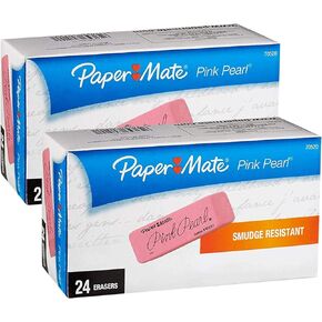 Paper Mate 70520 Pink Pearl Premium Erasers, 48 Medium Erasers