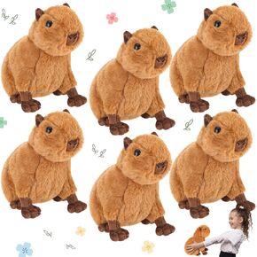 Simgoing 6 Pcs Capybara Stuffed Animal 7.48 Inches Capybara Plushie Animal Plushies Stuffed Capybara Cute Soft Capybara Plush Toys for Animal Themed Parties Teacher Student Boys Girls Award in Saudi Arabia