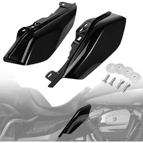 Amazicha Mid Frame Air Deflectors Heat Deflector Compatible for Harley Touring Street Glide Electra Glide Road Glide Tri Glide Road King CVO Ultra Limited 2009-2024 (Black)