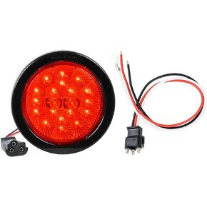 GG Grand General 77080BP Spyder 4" Round LED Park/Turn/Clearance Includes Light, Grommet & Pigtail for Trucks, Trailers, RV, Utility Vehicles