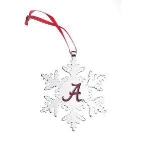 Alabama Crimson Tide Snowflake Christmas Ornament