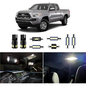EASY EAGLE LED Interior Lights: Super Bright Bulbs - for Toyota Tacoma 2016 2017 2018 2019 2020 2021 2022 accessorie - Kit Package Incloud 9 LED Lights.