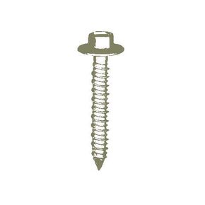 Shorpioen 100-Pack 1/4 x 1-3/4 Concrete Screw Hex Flanged White * Drill Bit NOT Included * BC-1428CNHFW