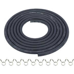 AloneGoer 5.5mm Fuel Line 1/5 Inch Gas Tube Fuel Hose 5 Feet for ATV Quad Pit Dirt Bike Go Kart Moped Pocket Bike Motorcycle with 10pcs Clamps