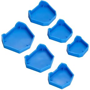 Healthible Dental Base Former Kit - 6 Pcs Dental Lab Model Base Set - Plaster Mold Base Former (Blue Color)
