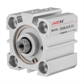Pneumatic Air Cylinder SDA25-10 25mm Bore 10mm Stroke Aluminum Double Acting Pneumatic Air Cylinder
