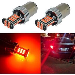 Alla Lighting Super Bright BA15S 1156 Red LED Bulbs 1000 Lumens LED 7506 P21W 1156 Bulb High Power 3020 30-SMD 1156 LED Light Bulb for Cars Trucks Turn Signal Brake Stop Tail Light Replacement