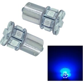 PA 2PCS 13SMD 1156 Blue Auto LED Bulbs for Turn Signal, Side Marker, Stop Backup, Tail Light (1073 1003 1093 1129 1141 1159 1259 1459 1619 1651 1680 3496 5007 5008 7506 7527) in Kuwait
