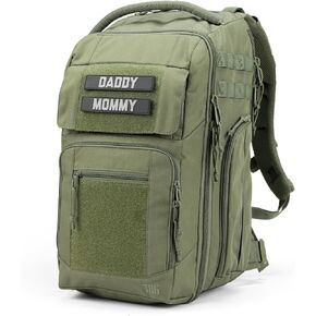 Tactical Baby Gear Everyday Diaper Bag Backpack for Men w/Changing Mat (Black Everyday)