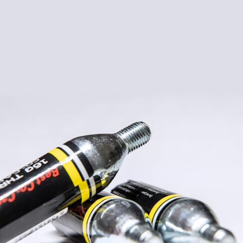 Jetscream 6 x 16g Bike Threaded CO2 Cartridges | 16 Gram C02 Cartridge Threaded for All co2 Bike Tire Inflators | Refill co2 Cylinder Fits Bike CO2 Pump |CO2 Cartridges 16g Threaded in Saudi Arabia
