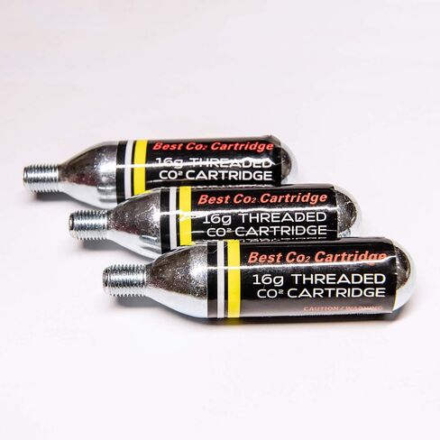Jetscream 6 x 16g Bike Threaded CO2 Cartridges | 16 Gram C02 Cartridge Threaded for All co2 Bike Tire Inflators | Refill co2 Cylinder Fits Bike CO2 Pump |CO2 Cartridges 16g Threaded in Saudi Arabia
