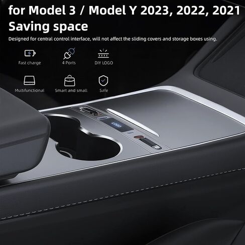 محور SETLUX Tesla USB لطراز Tesla 3 Model Y 2023 2022 2021، محطة إرساء Tesla للشحن السريع لوحدة التحكم المركزية ملحقات Tesla الداخلية in Saudi Arabia